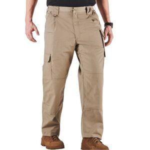5.11 Tactical Men's Taclite Pro ripstop cargo pants in khaki.